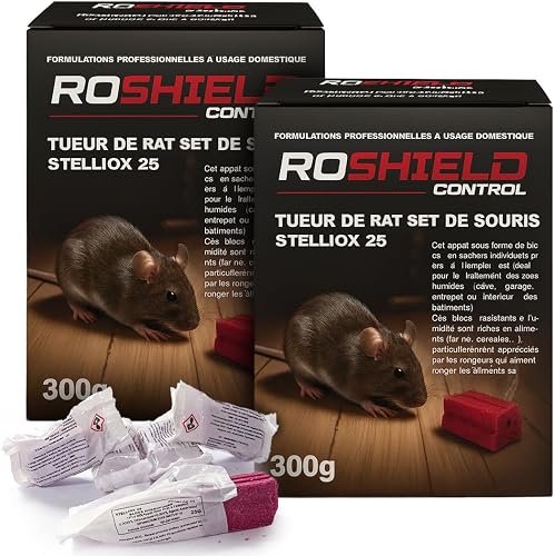 Anti Rats & Souris 600g Forte Infestation Habitation et Roshield