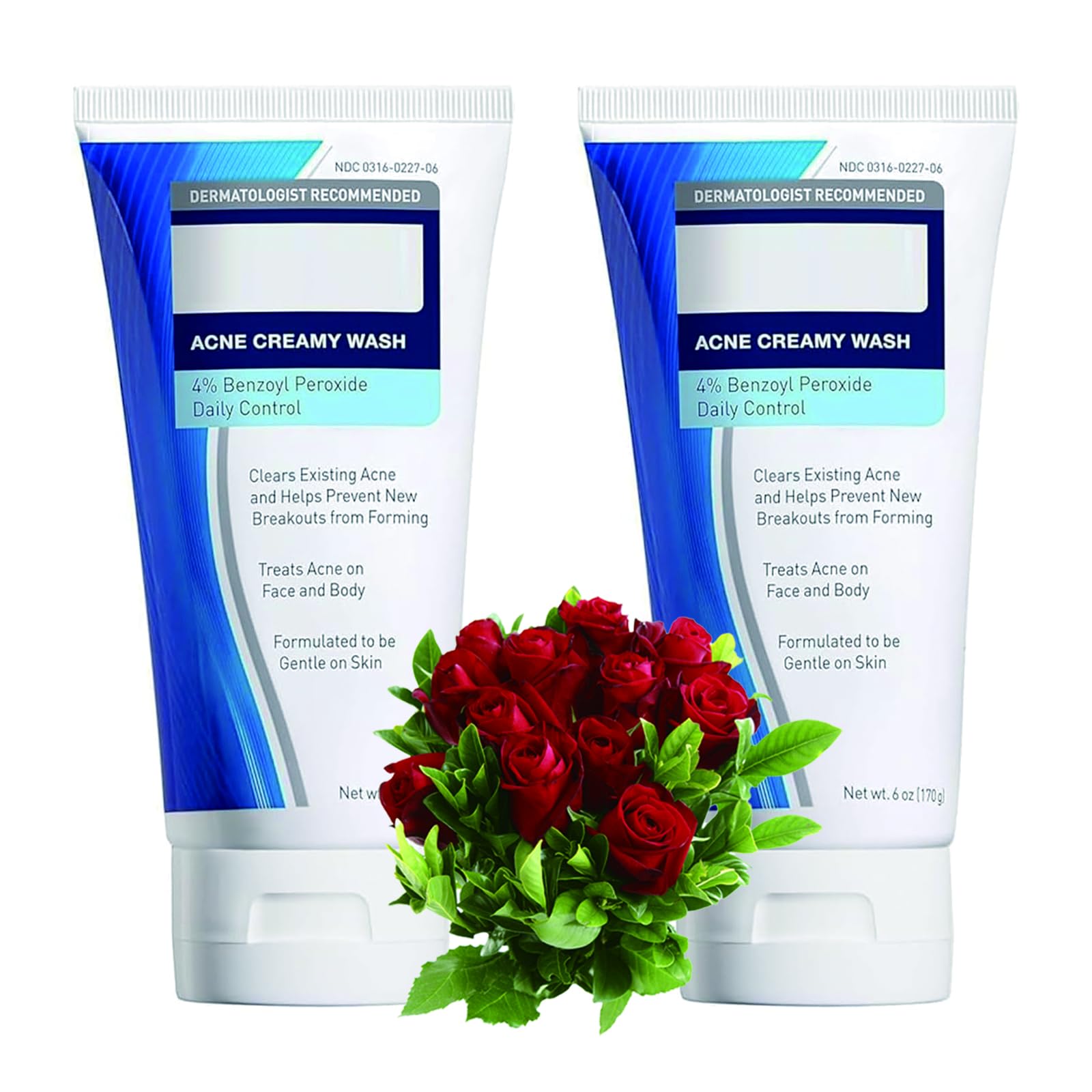 Goyazan 2 Pack Acne Foaming Wash - 4% Benzoyl Peroxide Maximum Strength Antimicrobial - Removes dirt and excess oil to cleanse and unclog pores - 6 Ounce (170g）