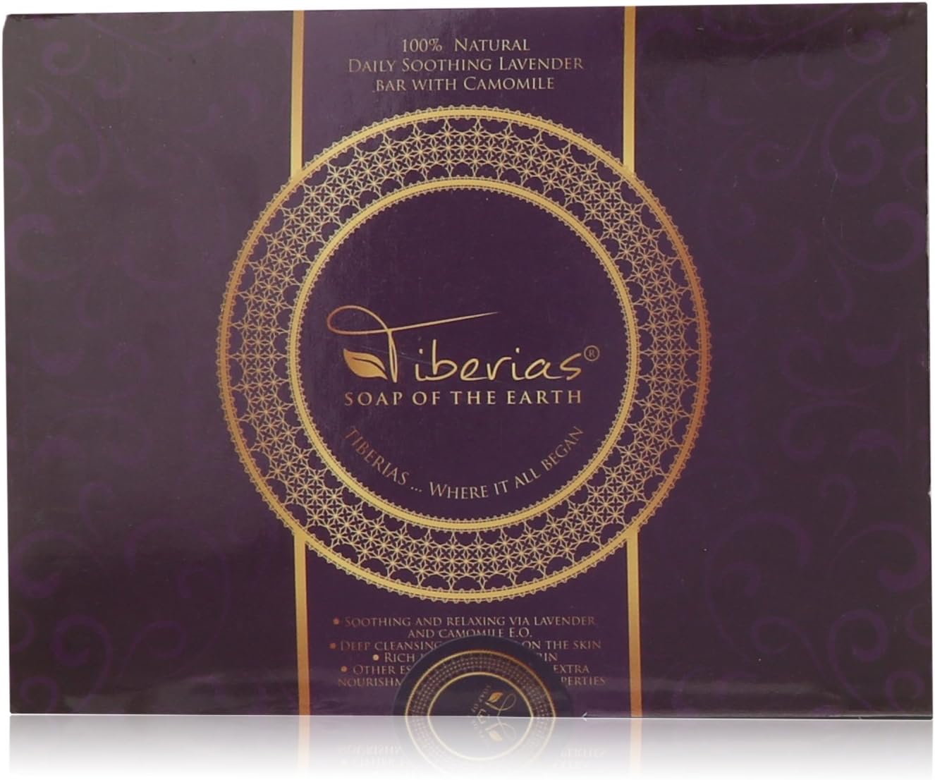 Natural Soap Tiberias Daily Soothing Lavender Bar with Chamomile. Handmade, High End Natural and Organic Soap. Probably the Only Soap on the Market Entirely Produced By an Md. A Soap Also Can Reach Near Perfection