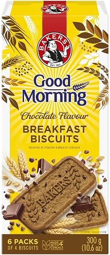 Bakers Good Morning Chocolate Flavour Breakfast Biscuits 300 g (Pack of 12)