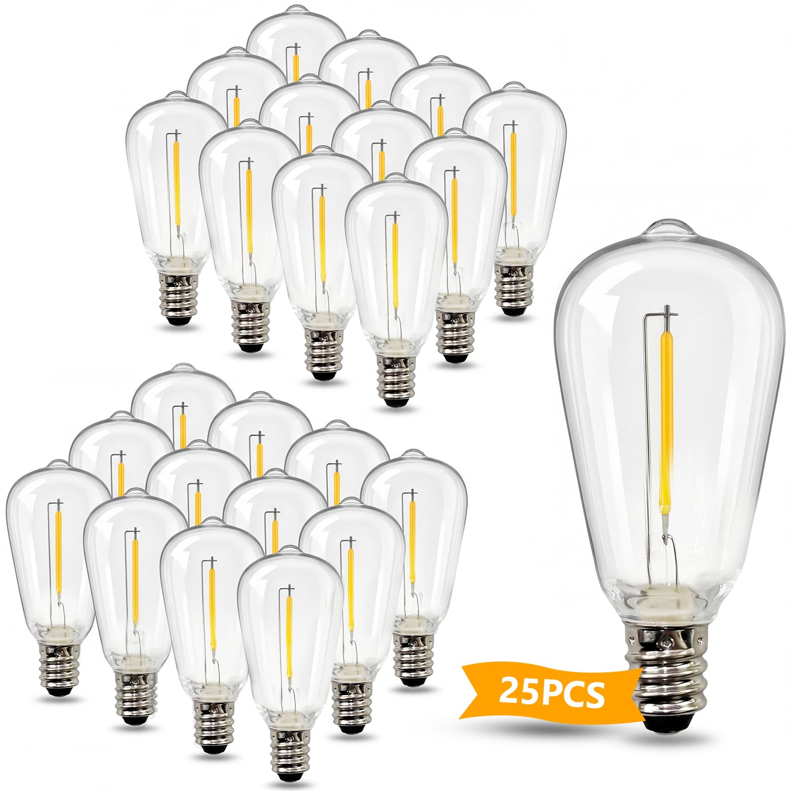 Abeja 25 Pack ST38 LED Replacement Bulbs
