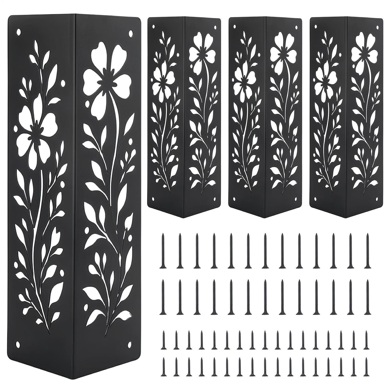 Connecteurs d'angle en métal pour lit de jardin surélevé x4