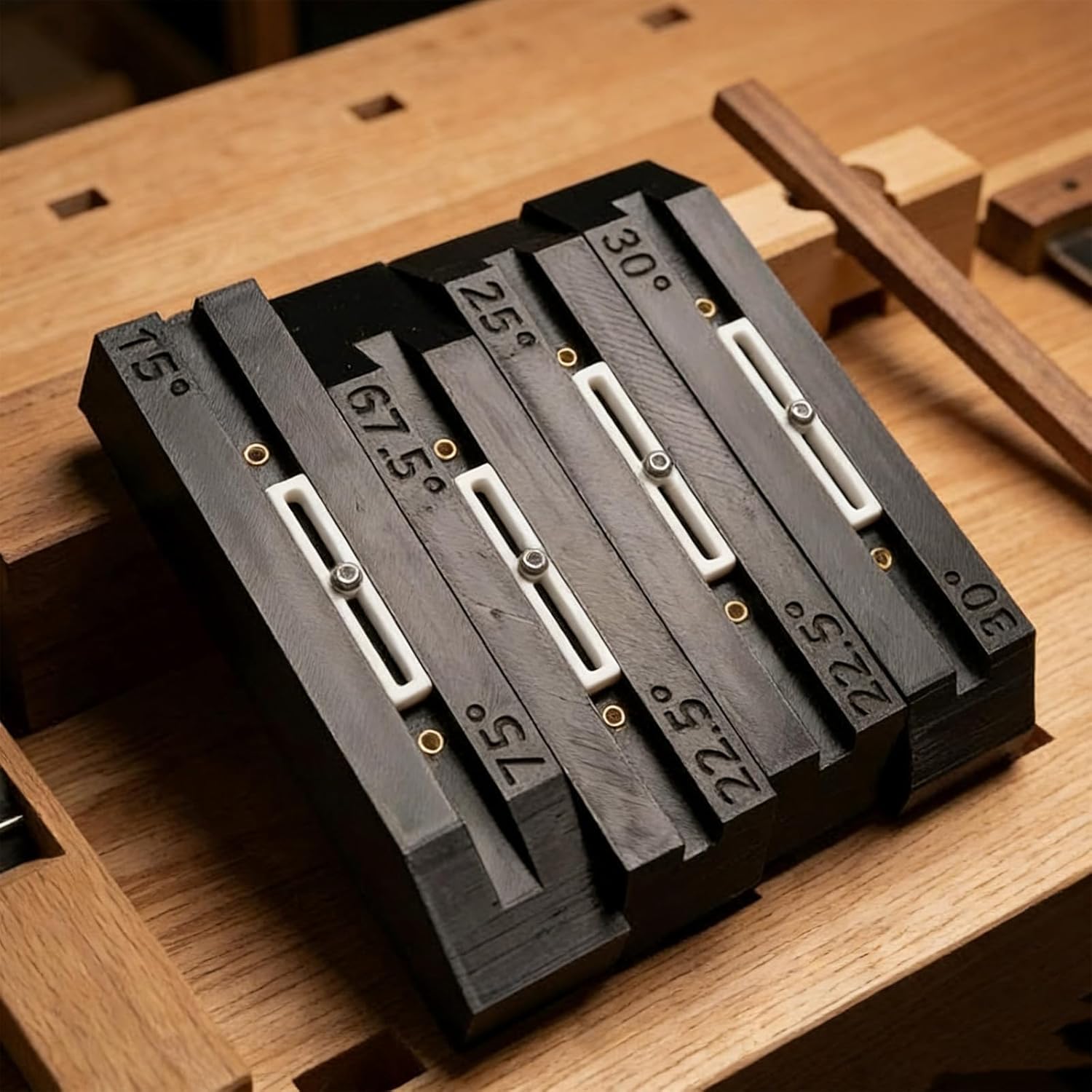 Woodworking Jigs for Kumiko Joinery, 4-Piece Japanese Joinery Clamp Set with Angled Guides for Precision Wood Clamping and Crafting Projects