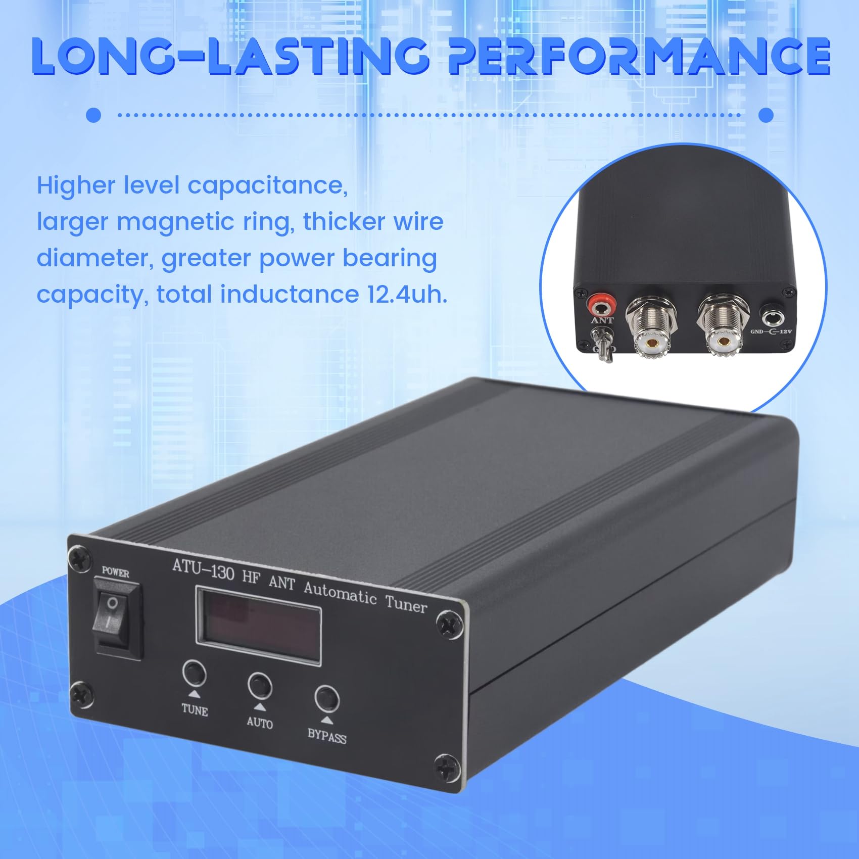 Tuner d'antenne Automatique Inductance 12,4 μH et Plus épais