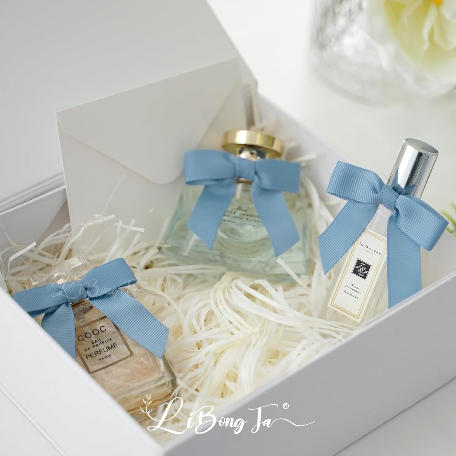 50 PCs Dusty Blue Bow 2.5" Grosgrain Ribbon Bow for Decorations, Small Bows for Crafts, Mini Bow Twist Tie Bows for Gift Wrapping, Premade Bows for Baby Shower, Wedding, Party, Treat Bags - Image 4