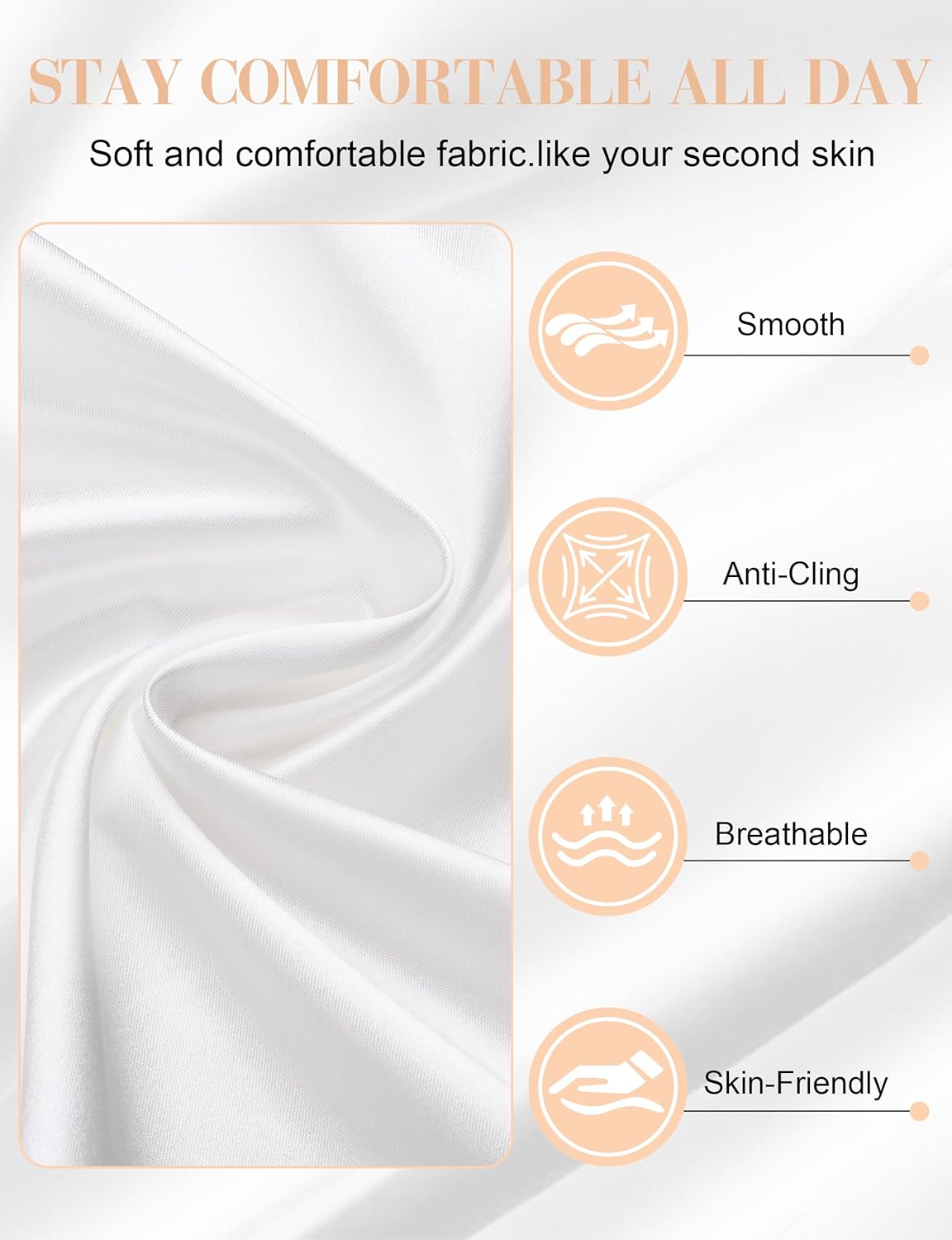 Lovasy Satin Half Slip for Women Under Dress Lace Long Underskirt Anti-Static Skirt Slips for Underdress S-3XL - Image 4