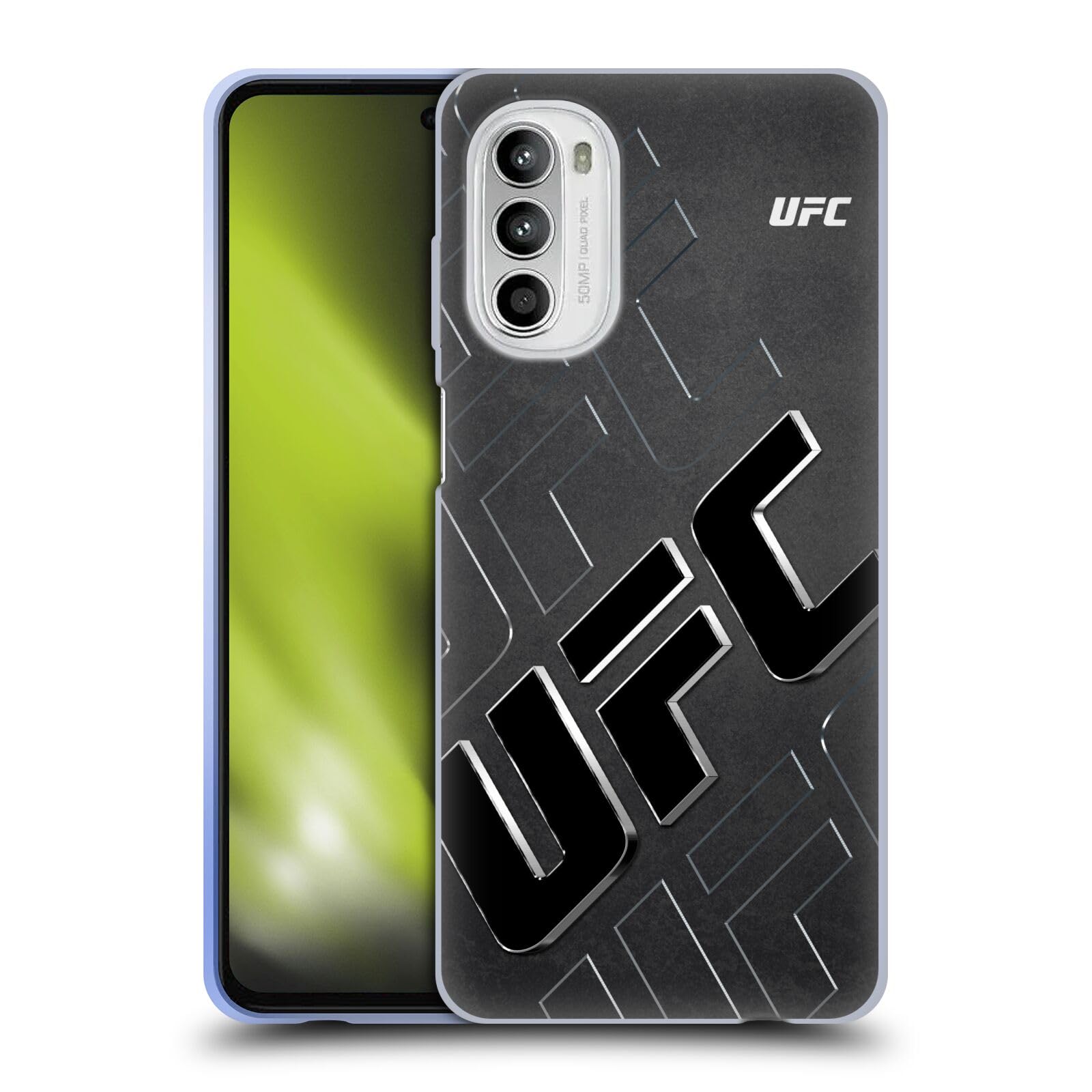 Head Case Designs Officially Licensed UFC Oversized Logo Graphics Soft Gel Case Compatible with Motorola Moto G52