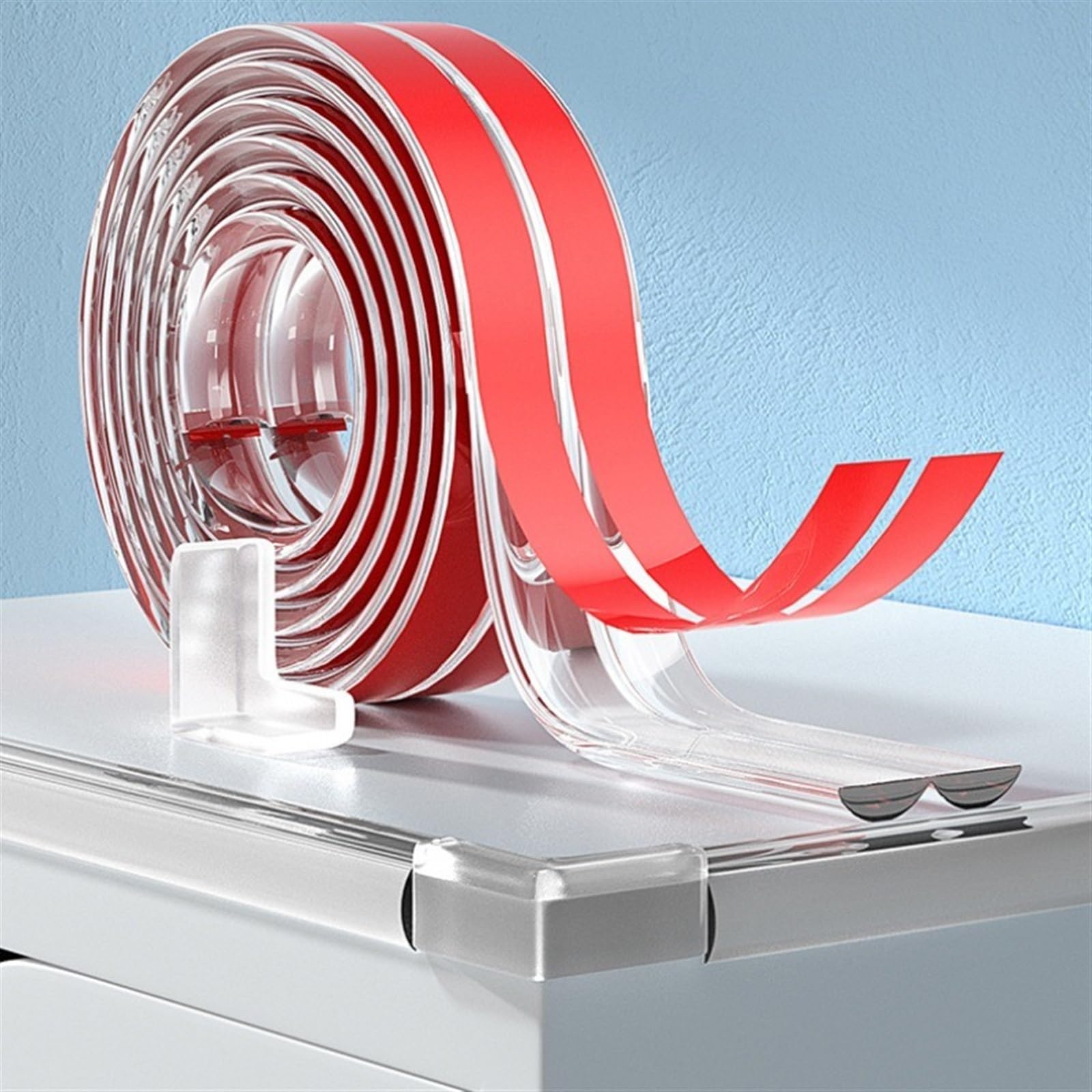 Protectores de Esquinas para mesas, Seguridad Infantil, Tira Protectora Transparente de 3/5 Metros, Cinta Adhesiva de Doble Cara, Protector de Muebles Infantiles antigolpes.