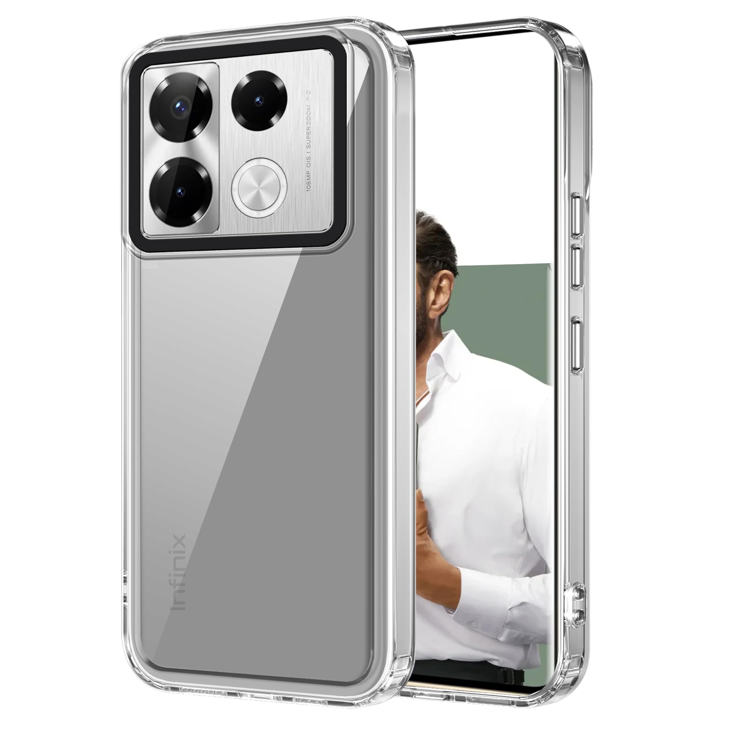 Zapcase Back Case Cover for Infinix Note 40 Pro 5G | Compatible for Infinix Note 40 Pro 5G Back Case Cover | Case Cover for Infinix Note 40 Pro 5G with Camera Protection | (TPU + PC | Transparent) (B0D2NMX7DT) Amazon Price History, Amazon Price Tracker