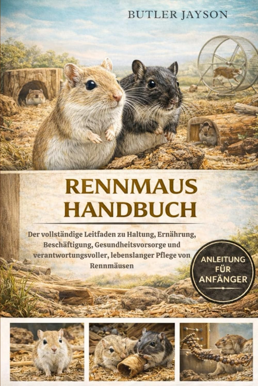 RENNMAUS HANDBUCH: Der vollständige Leitfaden zu Haltung, Ernährung, Beschäftigung, Gesundheitsvorsorge und verantwortungsvoller, lebenslanger Pflege von Rennmäusen