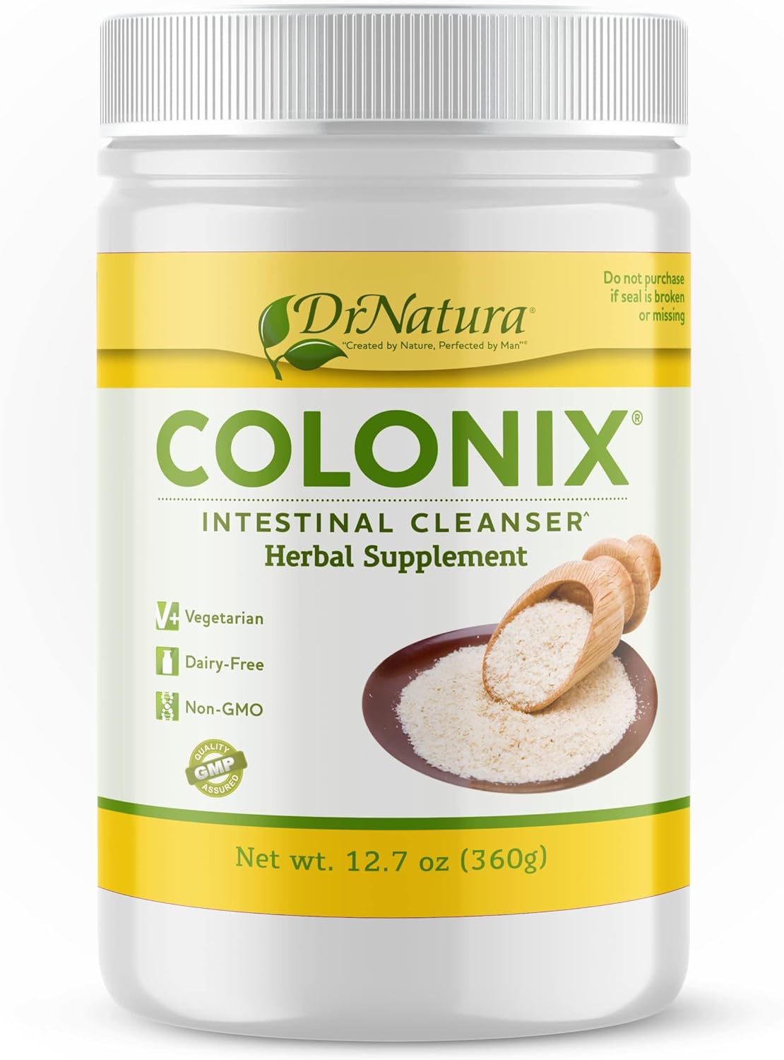 Colonix Intestinal Cleanser, All-Natural Daily Fiber, Colon Detox and Cleanse, Supports Healthy Colon, Intestines, Gut, 30 Day Serving, 12.7 Oz.