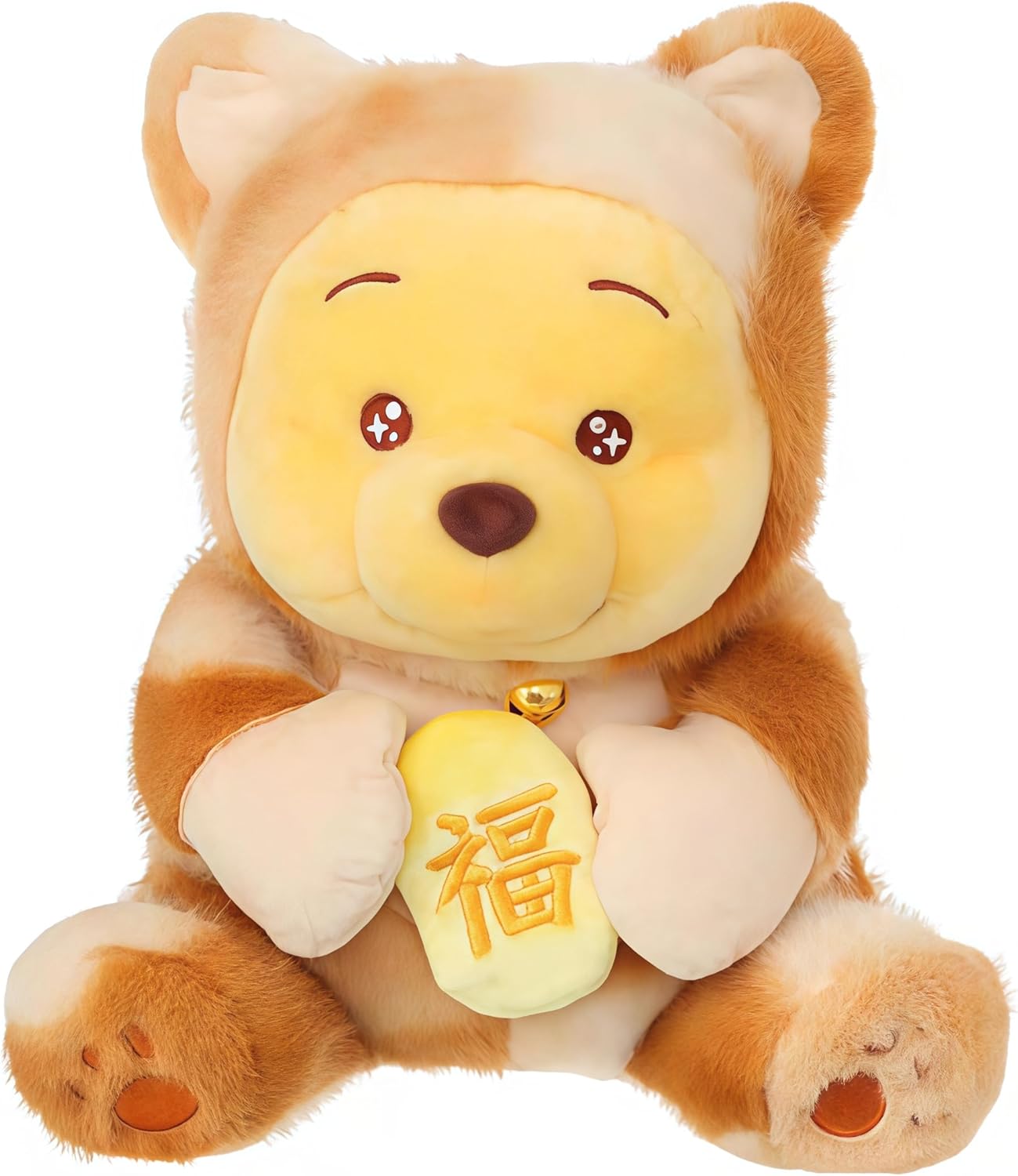 MINISO x Disney Winnie The Pooh Fortune Sitting Doll – Adorable, Soft, and Auspicious for Collection & Gifting