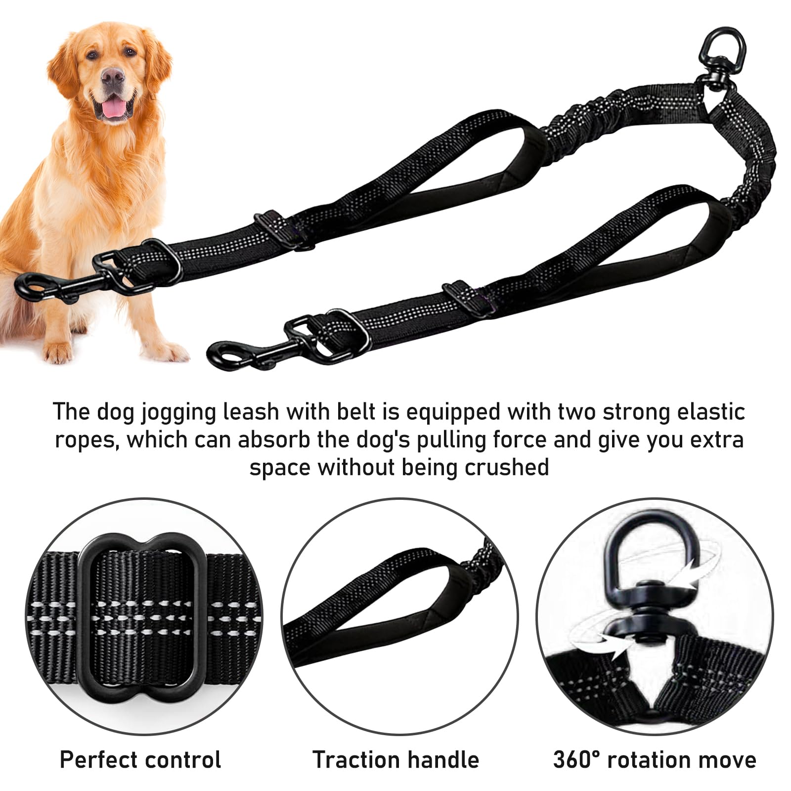 Laufleine Hundeleine, Rollleine Hund 8m, Einziehbare Hundeleine Mit Kotbeutelspender, 360° Flexibel, Für Hunde Bis 50kg