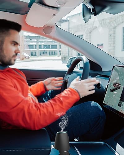 Miniatura 9 de SOICARE Difusor de coche (2 generación), pequeño difusor de aceite esencial portátil para automóvil con cable USB integrado, mini difusor