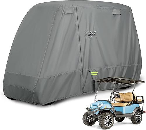 Miniatura 1 de Fundas universales para carrito de golf Yamaha EZGO Club Car Lifted 24 pasajeros 600D impermeables a prueba de viento y sol al aire libre cubierta