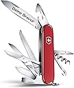Victorinox Huntsman Swiss Army Knife, 15 Functions, Swiss Made Pocket Knife with Large Blade, Screwdriver, Scissors and Wood Saw - Red