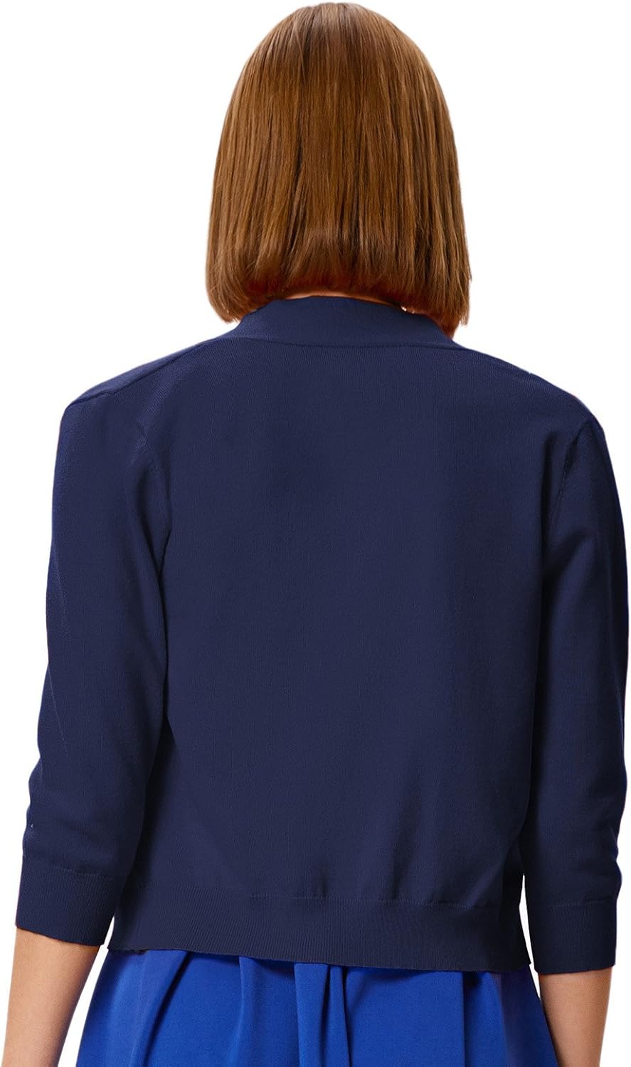 GRACE KARIN Women Cardigan Sweaters Lightweight Knit Cropped Cardigans Trendy 3/4 Sleeve Shrug Bolero S-3XL - Image 4