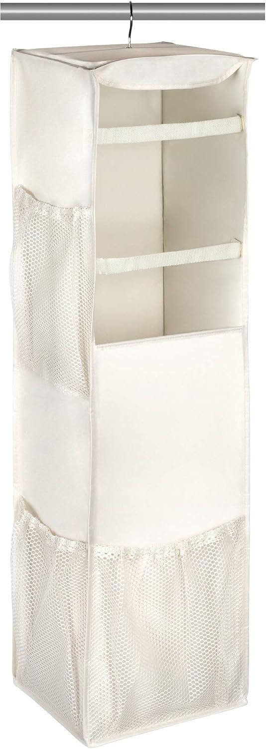 Christmas Hanging Gift Wrap Storage Organizer - Durable Wrapping Paper Organizer Bag Holds up to 20 Rolls of 40" Wrapping Paper with Mesh Pockets for Accessories Gift Bags Ribbons and More