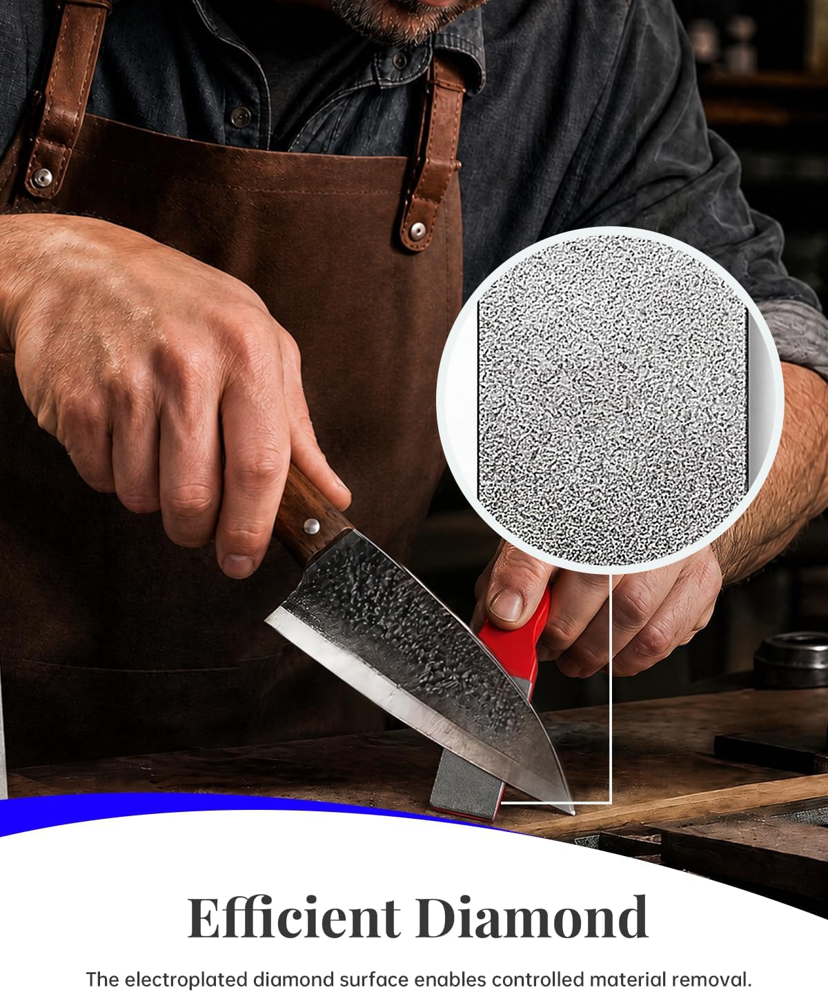 6-Piece 220/400/600 Grit Mini Diamond Honing Sharpening Stone Kit