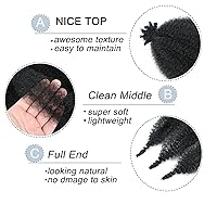 Vista 3 de Parceria 8 Paquetes Cabello para Trenzas Marley Twist de 8 Pulgadas Cabello Afro Twist Elástico Pre-esponjado Cabello Spring Twist Cabello Rizado