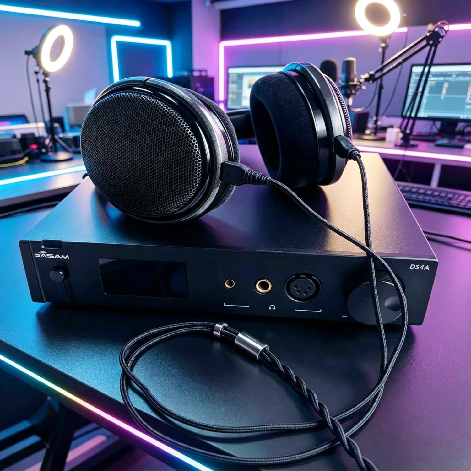 Cable equilibrado HD600, repuesto para auriculares Sennheiser HD650 HD660S HD6XX HD580 HD58X HD545 HD535, cable auxiliar de extensión macho equilibrado de 4,4 mm, 5 pies
