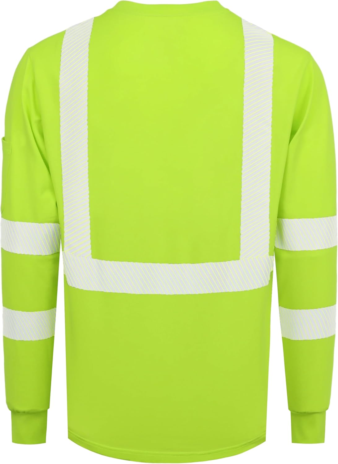 KONRECO FR Tee Shirts High Visibility Lightweight 6oz Long Sleeve Hi-Vis Flame Resistant Safety Shirts CAT 2