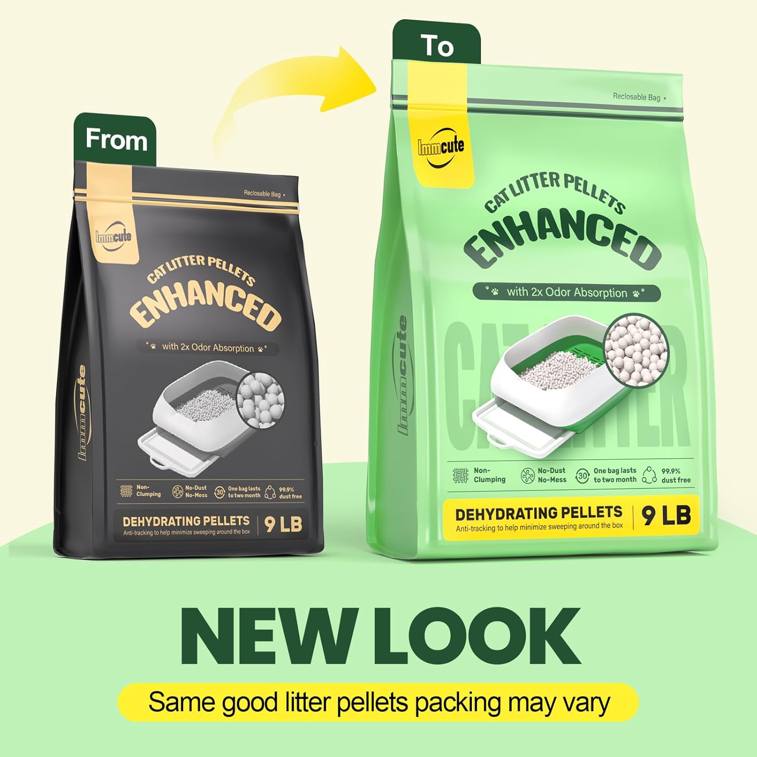 Enhanced Cat Litter Pellets 18 lbs, Long-Lasting Odor Control, Generic Litter Pellets Refills Exclusively for Dual-Layer Litter Box Systems, Zeolite, Non-climping, Not Low-Tracking