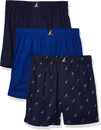 Nautica Men's Classic Cotton 3-Pack Woven Boxers