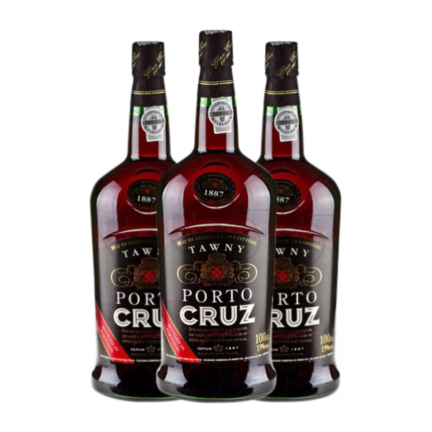 Bardinet Cruz Tawny Porto 1 L Vino generoso (Caja de 3 Botellas de 1 L)