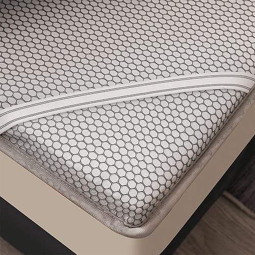 Miniatura 4 de KKCD Colchón de futón japonés de felpa cálido y suave colchón Shikibuton colchón enrollable sin deslizamiento almohadilla de dormir portátil con