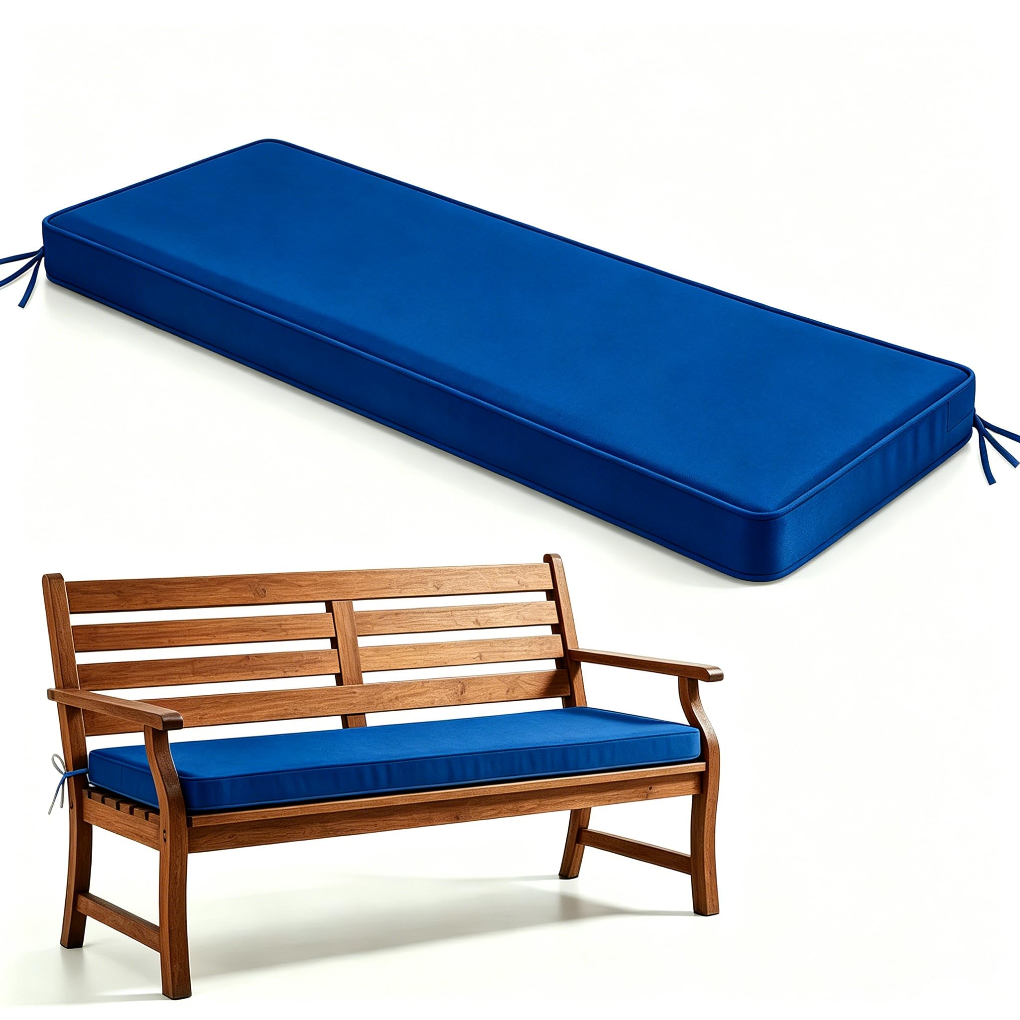 Cojín para Banco de Exterior Impermeable para Muebles de Patio Cojín Antideslizante con Funda Extraíble para Columpio de Jardín Sofá de Porche O Terraza