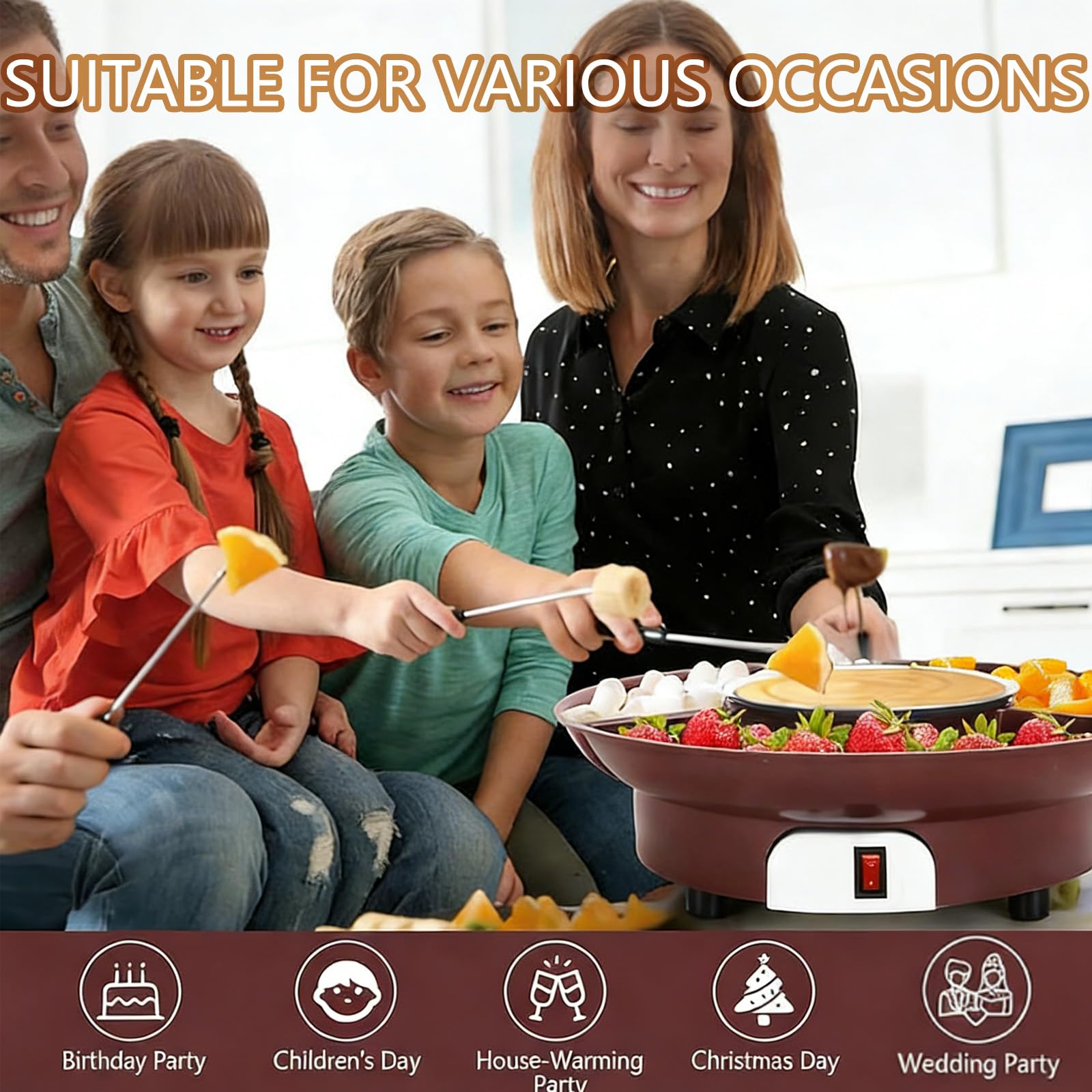 Máquina Eléctrica para Hacer Fondue De Chocolate, Mini Olla para Fondue