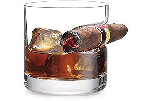 Gifts for Men, Cigar Whiskey Glass, Old Fashioned Whiskey Glasses With Indented...