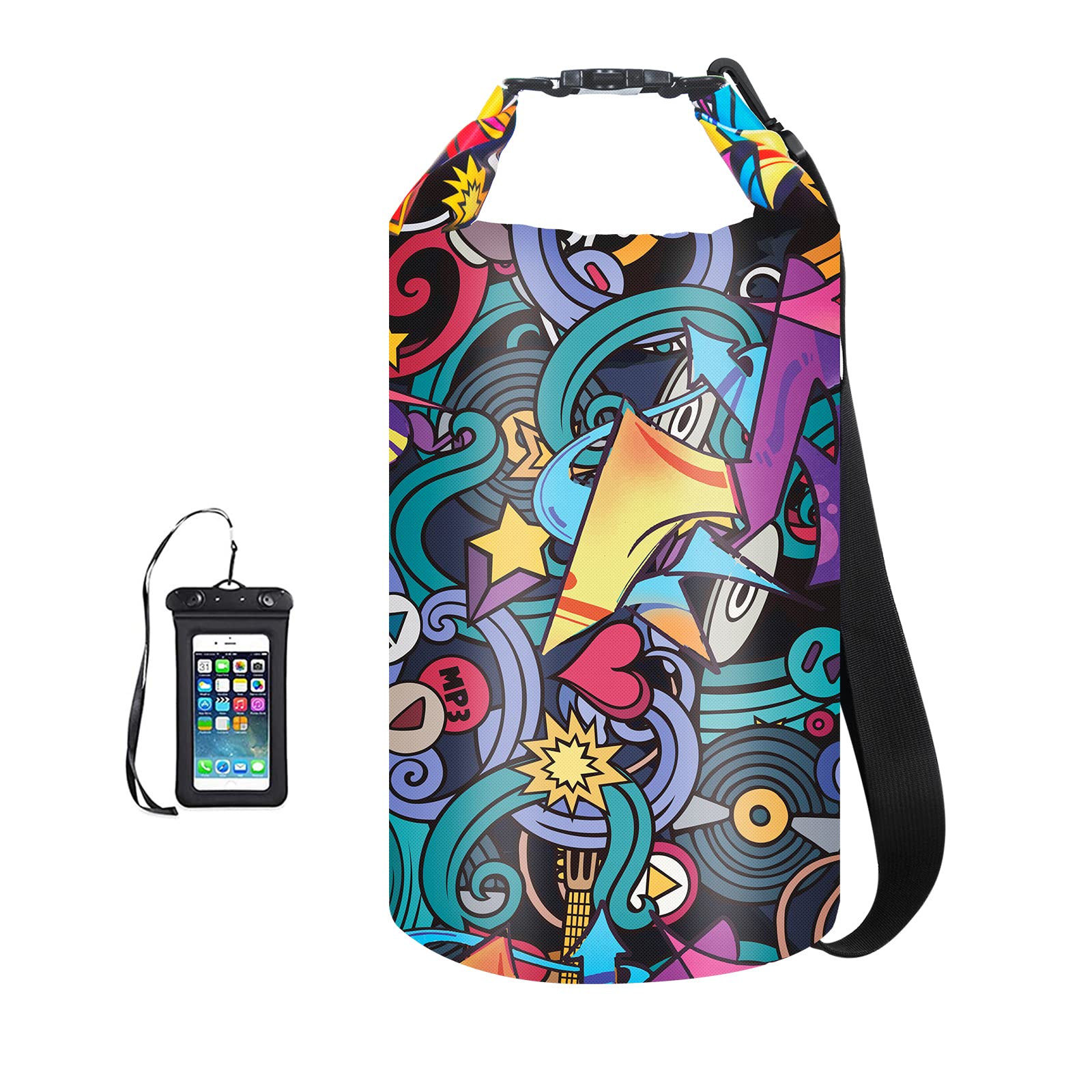 OMGear Waterproof Dry Bag Backpack Waterproof Phone Pouch 40L/30L/20L/10L/5L Floating Dry Sack for Kayaking Boating Sailing Canoeing Rafting Hiking Camping Outdoors Activities