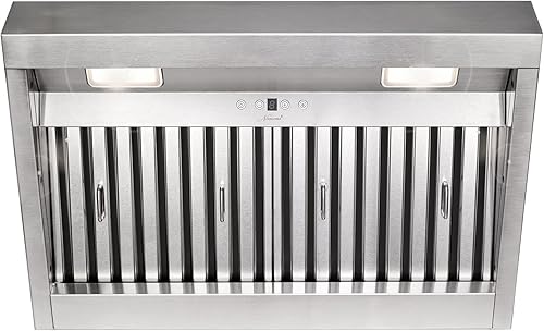 Miniatura 1 de Akicon Campana extractora de 42 pulgadas, 1200 CFM, campana de cocina integrada con 4 velocidades, inserto de campana de ventilación con conductos