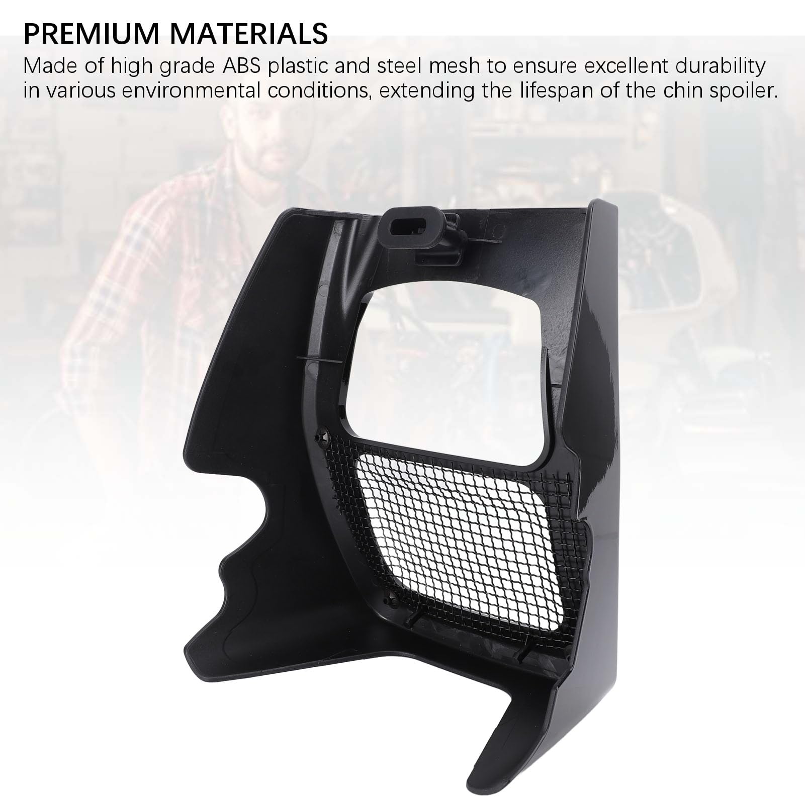 Cocoarm Motorrad Kinnspoiler, Kühlergrill mit Stahlgitter aus ABS for Motorrad