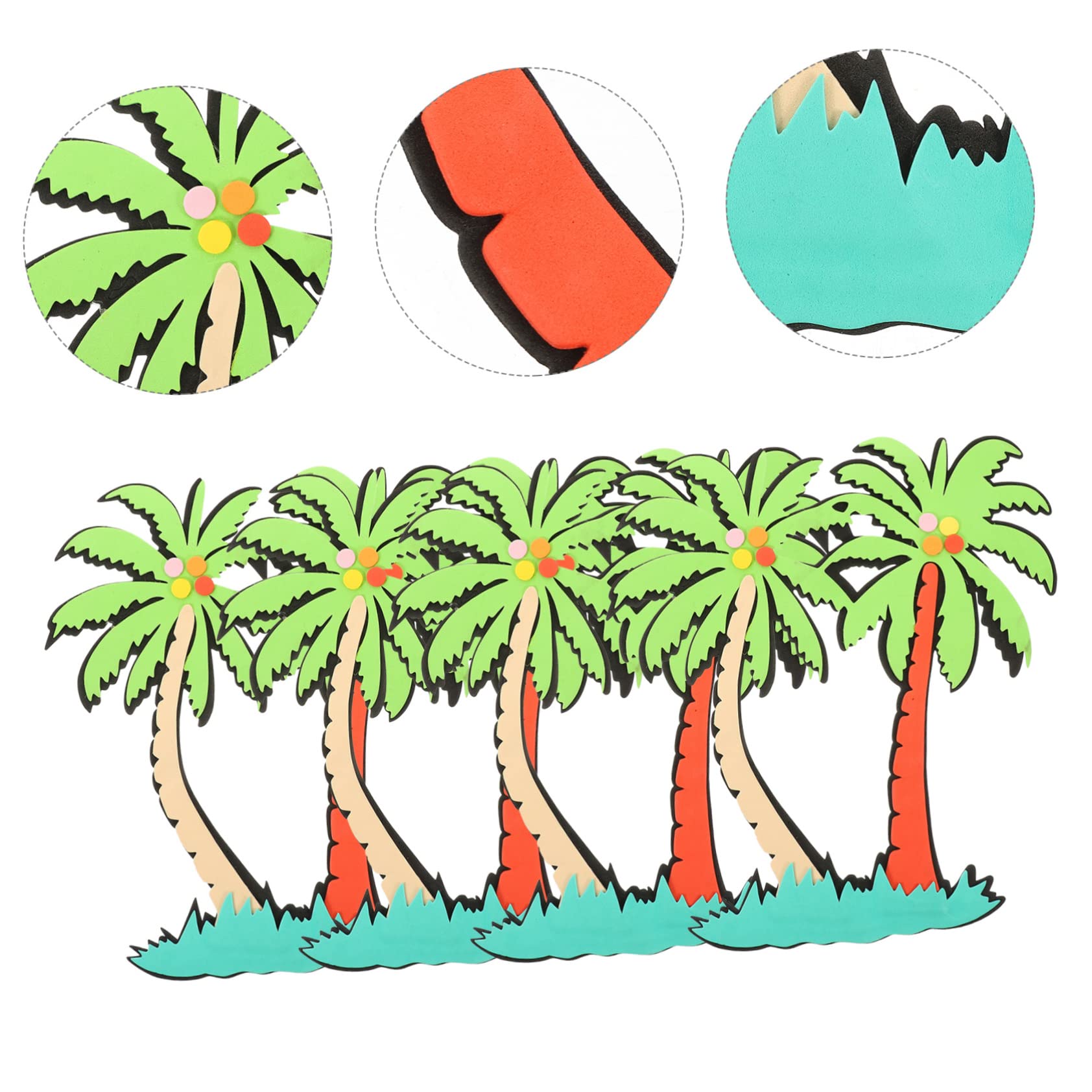 Toyvian 5piezas Pegatina Decorativa De Pared Para Aula Diseño De Palmera De Material Para Decoración De Clase Fácil De Quitar Para Habitaciones Infantiles y Espacios Creativos