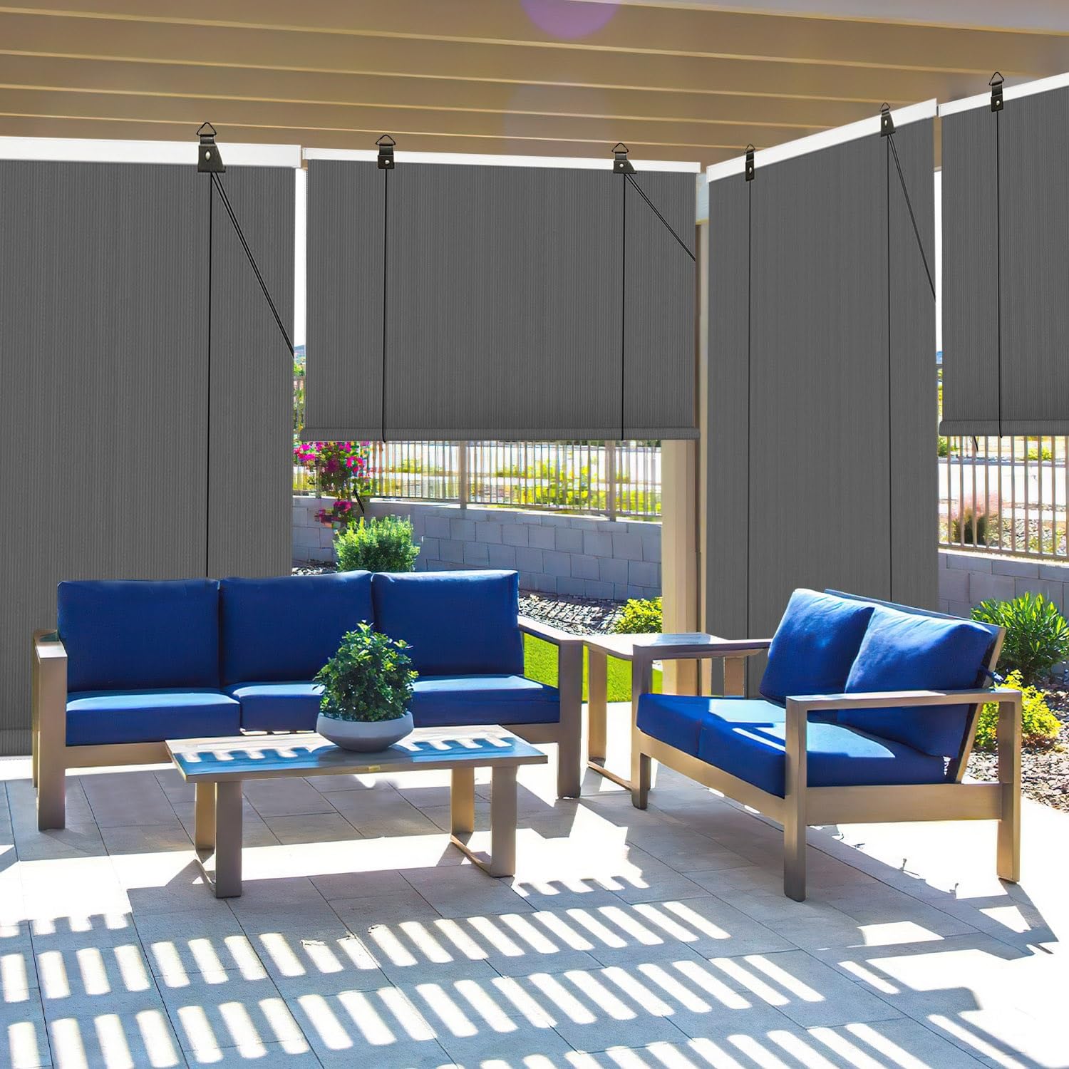 Store Patio 90 100 120 150 200CM Zewnętrzna roleta rolkowa