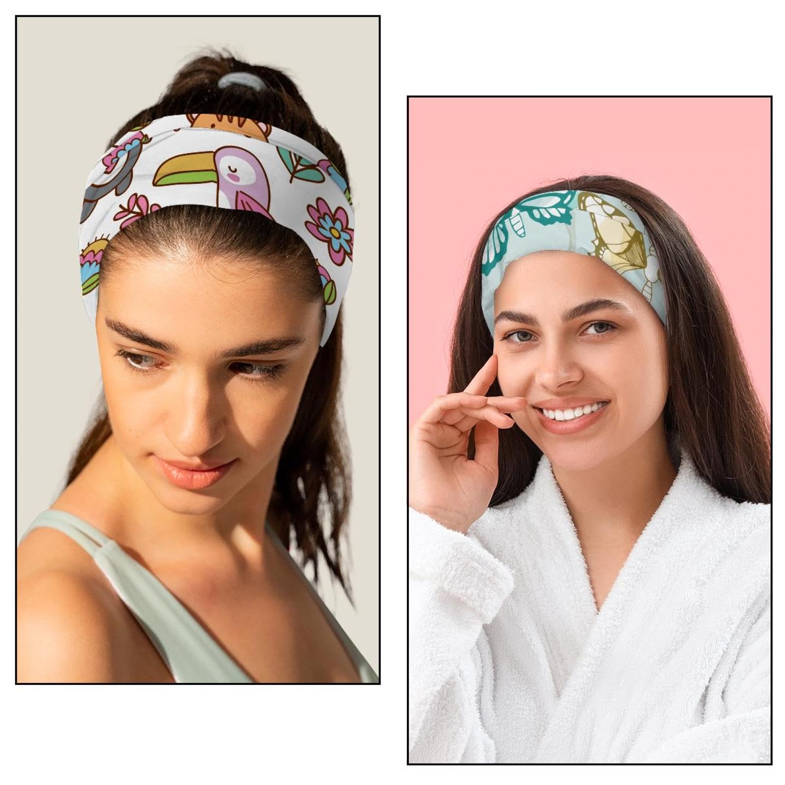 Lot de 6 bandeaux élastiques antidérapants pour femme, motif « Merry Christmas », pour yoga, sport, entraînement