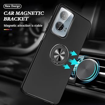 for Moto G Stylus 5G 2024 Case for Motorola G Stylus 5G 2024 Case Military Grade Shockproof Built-in Ring Holder Kickstand Car Mount Protective Case for Moto G Stylus 5G 2024 Phone Case (Black)