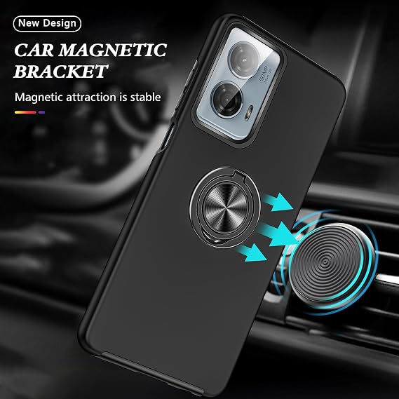 for Moto G Stylus 5G 2024 Case for Motorola G Stylus 5G 2024 Case Military Grade Shockproof Built-in Ring Holder Kickstand Car Mount Protective Case for Moto G Stylus 5G 2024 Phone Case (Black)