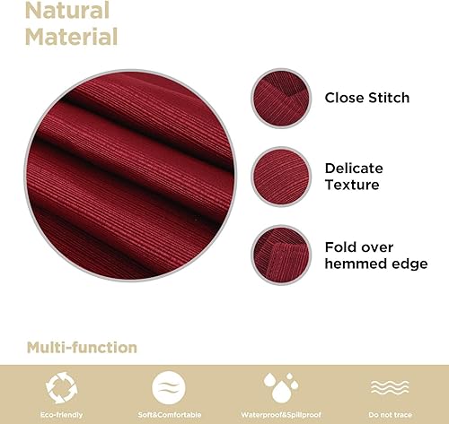 Miniatura 123 de JUCFHY - Mantel rectangular marroquí de tela jacquard a prueba de derrames y resistente al agua y al aceite, mantel decorativo para uso exterior e