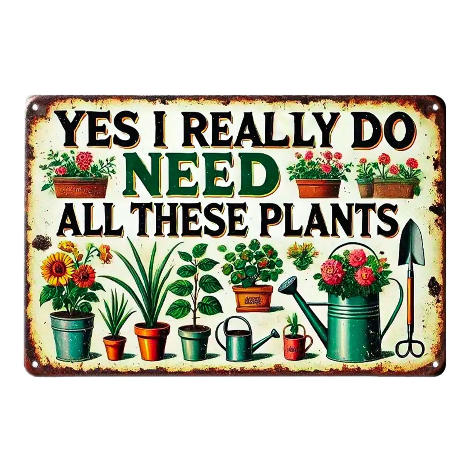 Letrero Metálico para Jardín, Letrero Vintage de Hojalata, Creativo y único, Decoración Artística para Pared, Adecuado para Restaurantes, Cafeterías y Bares (30 × 20 cm)