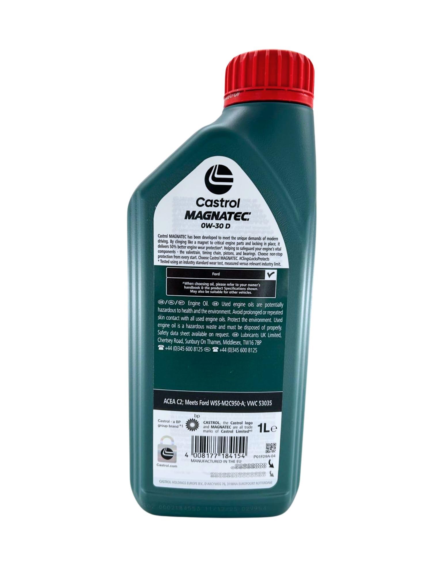 Aceite motor 0w30 coche gasolina diesel lubricante Castrol Magnatec Stop Start 0w30 D con Llavero sacacorchos 8x1lt
