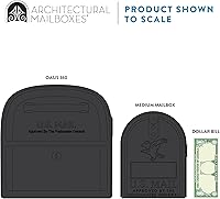 Vista 8 de Architectural Mailboxes 6300B-10 Oasis 360 Buzón de paquete con bloqueo, extragrande, negro, 6300B-10