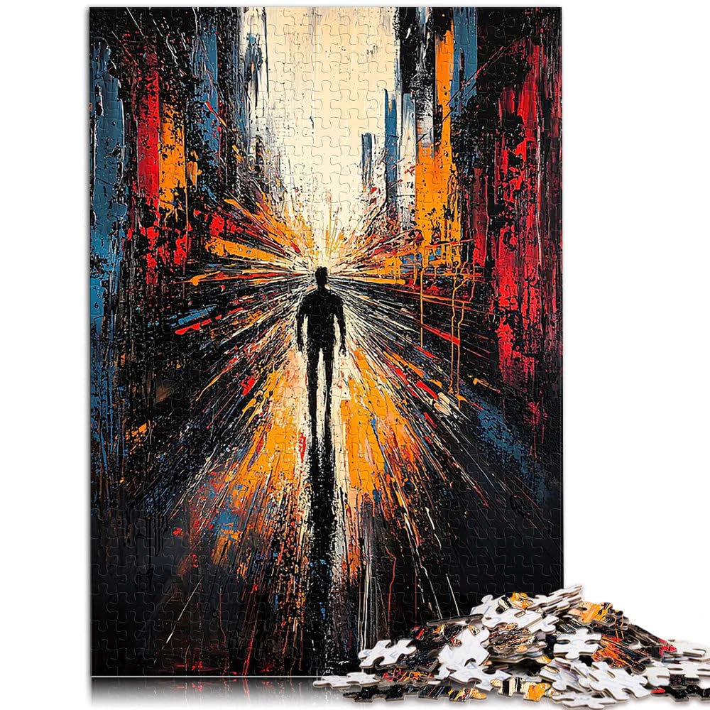 Puzzle 2000 pezzi per adolescenti Viaggio solitario - Visione urbana astratta espressionista Giochi educativi fai da te decorazione murale 70x100cm