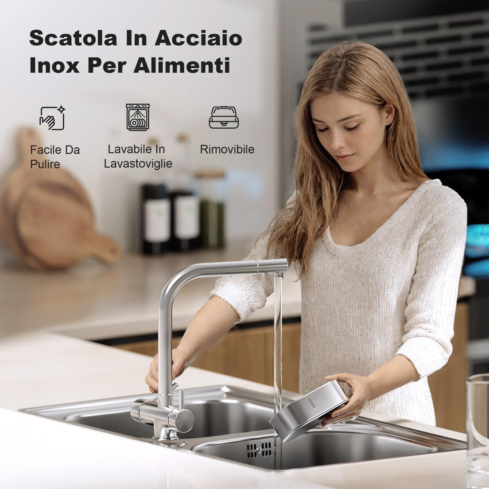 Scaldavivande Elettrico, 1.5 L 3 In 1 Scalda Vivande Portatile Elettrico, 80 W Porta Pranzo Termico con Borsa Termica, 12 V/24 V/220 V Lunch Box Termico per Auto Camion e Ufficio, Nero