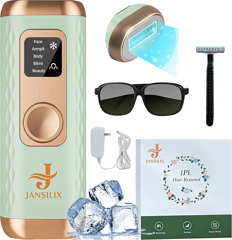 Freezing Point IPL Hair Removal Device Model W-1095 – At-Home IPL Hair Remover with 5 Energy Levels and Cooling Function for Face, Arms, Legs & Bikini Area – For Women & Men