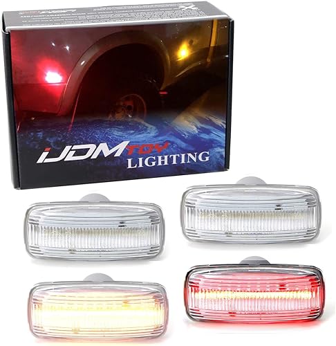 iJDMTOY Juego de luces marcadoras para cajuela con lente transparente, color ámbarrojo, compatible con Dodge RAM 2500HD 3500HD 2010-18 para camiones