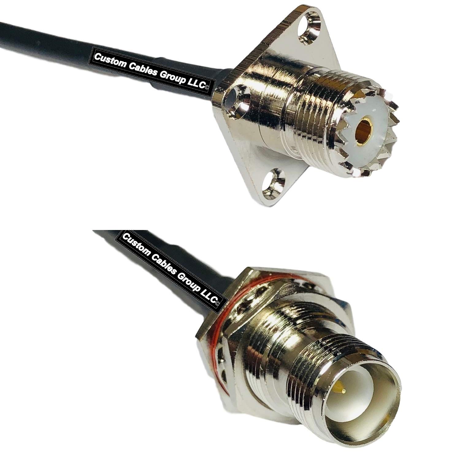 6 feet RFC240 KSR240 UHF Female Flange to RP-TNC Female Bulkhead RF Pigtail Coaxial Cable